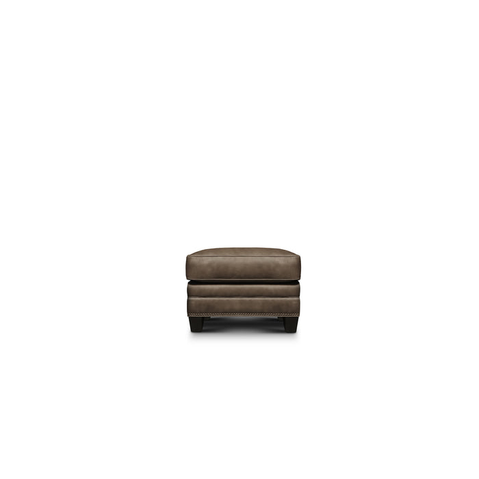 side view of the Hand & Grain Versailles Ottoman
