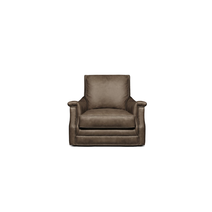 front view of the Hand & Grain Versailles Swivel Chair