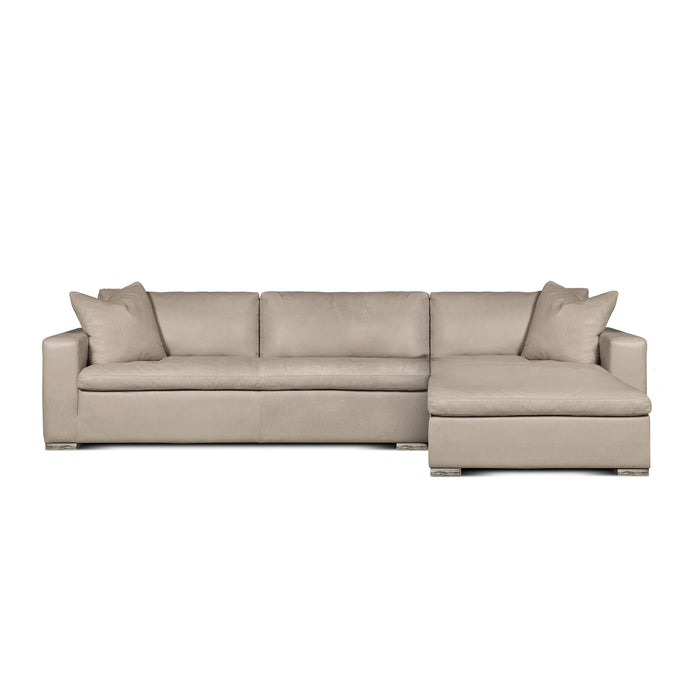 front right-side view of the Aksel Corner Sectional by Hand & Grain