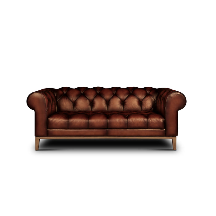 front view of the Hand & Grain Cuomo Loveseat