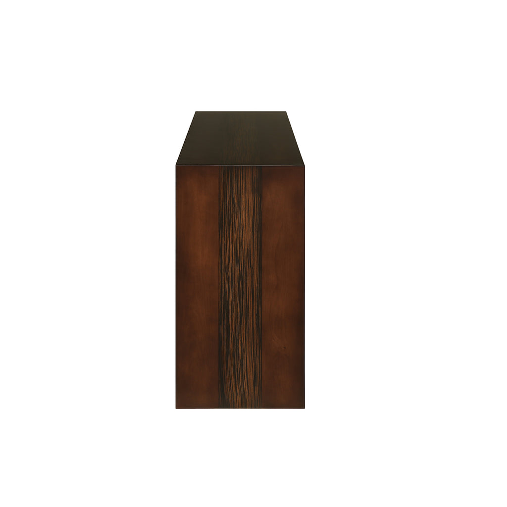 side view of the Batari Console Table in an Espresso finish by Hand & Grain