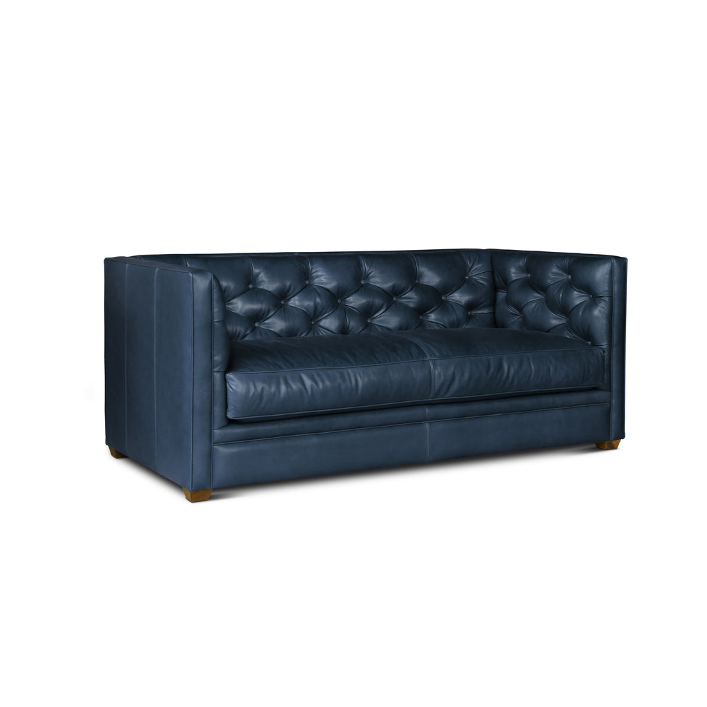 angled view of the Epoch Loveseat by Hand & Grain