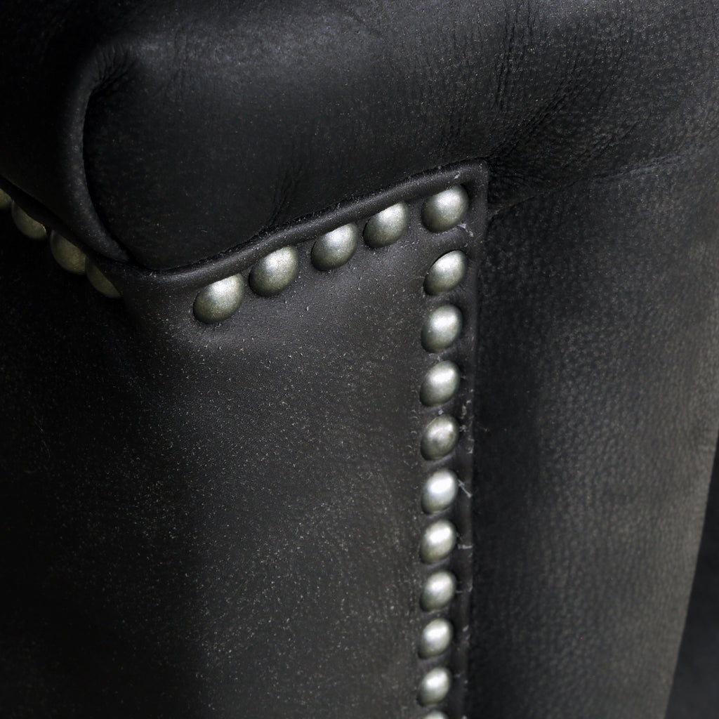 nailhead detail of the Hand & Grain Gallant Chaise Sectional