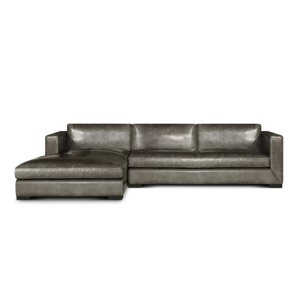 left-side view of the Urbano Chaise Sectional by Hand & Grain