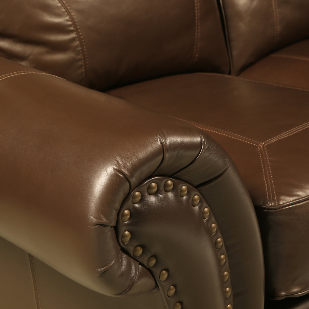 arm detail of the Hand & Grain Dante Chaise Sectional