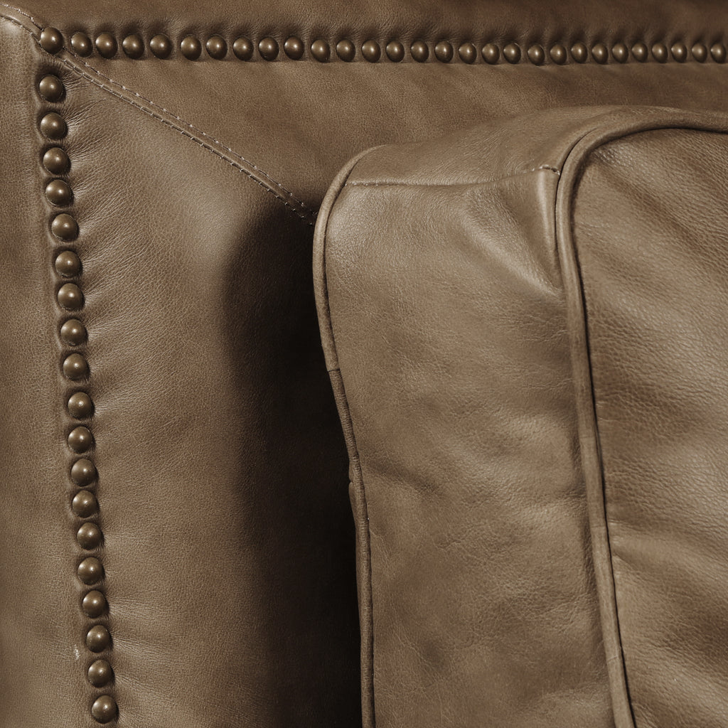 trim detail of the Hand & Grain Versailles Chaise Sectional