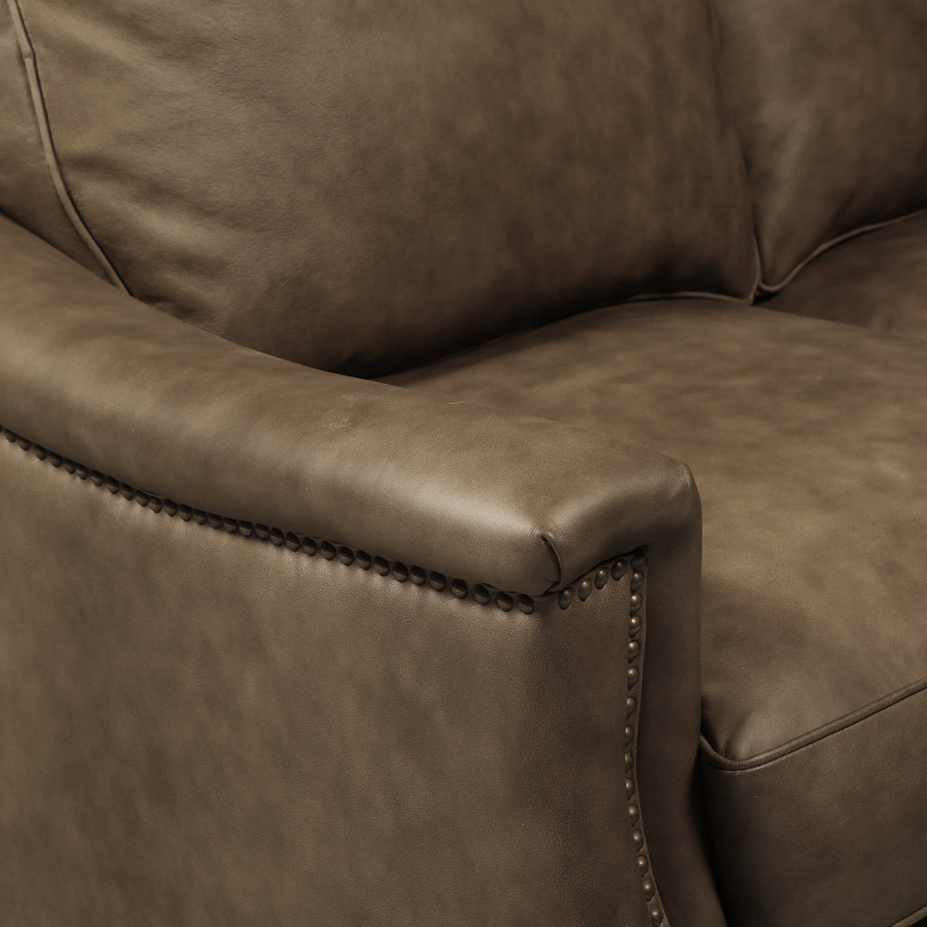arm detail of the Hand & Grain Versailles Loveseat