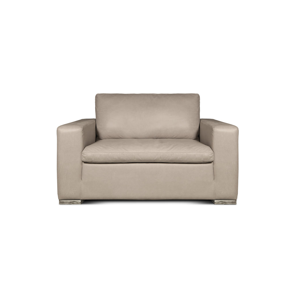 front view of the Aksel Chair and a Half by Hand & Grain