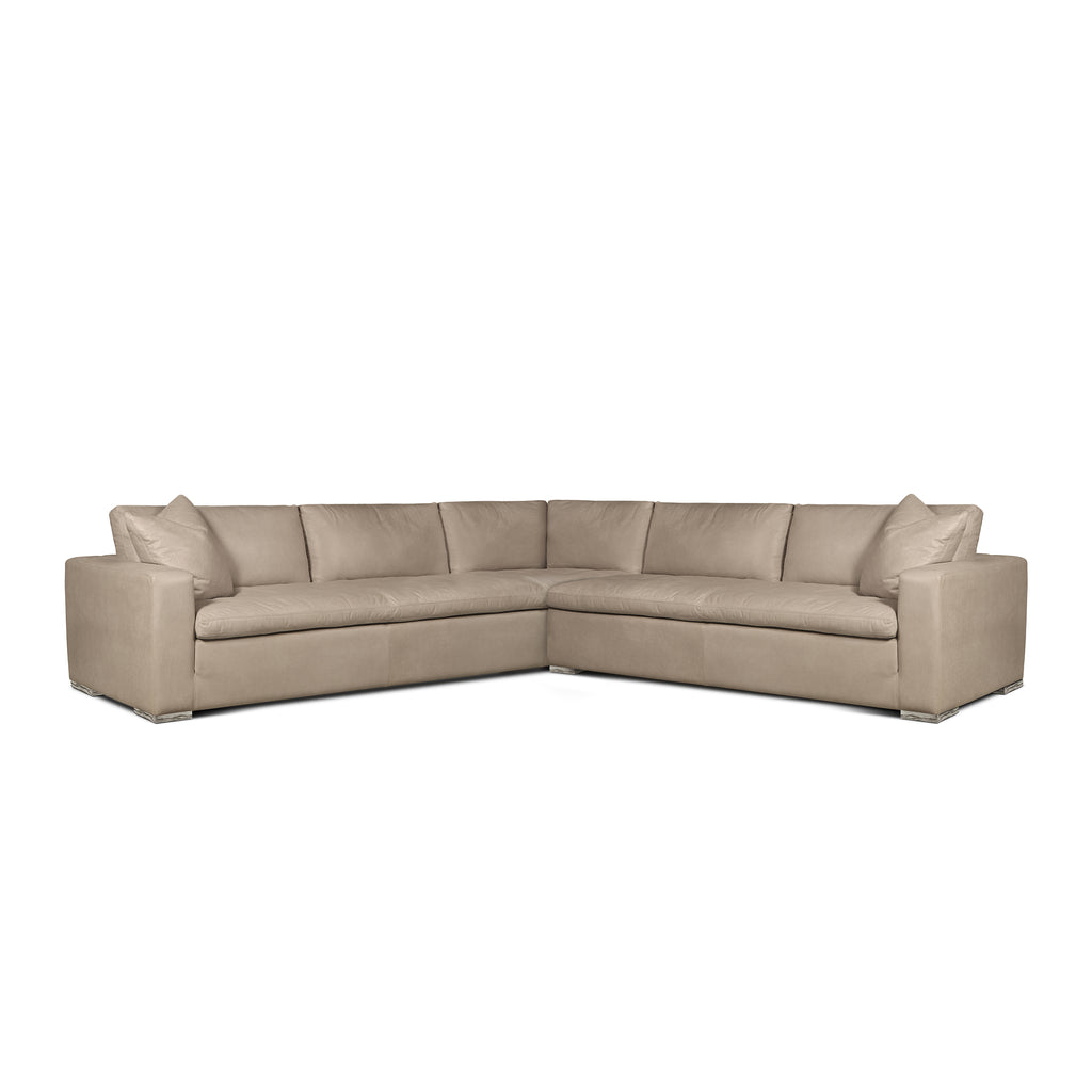angled view of the Hand & Grain Aksel Corner Sectional