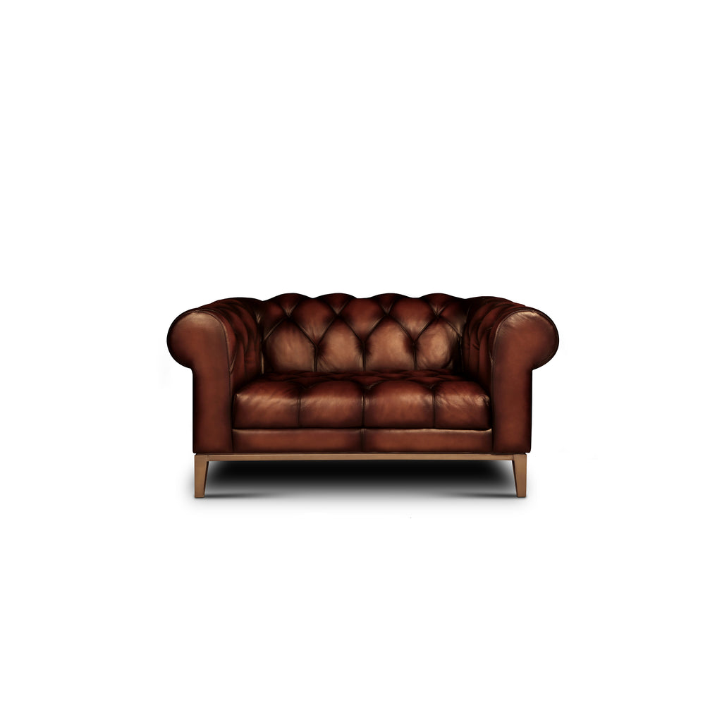 front view of the Hand & Grain Cuomo Chair and a Half