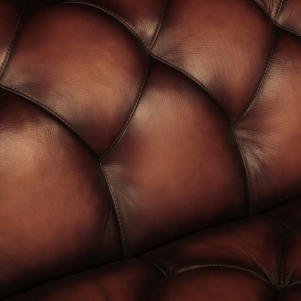 tufting detail of the Cuomo Loveseat by Hand & Grain