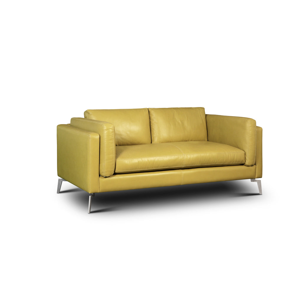 angled view of the Freya Loveseat by Hand & Grain