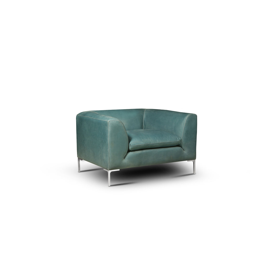 angled view of the Pia Chair by Hand & Grain