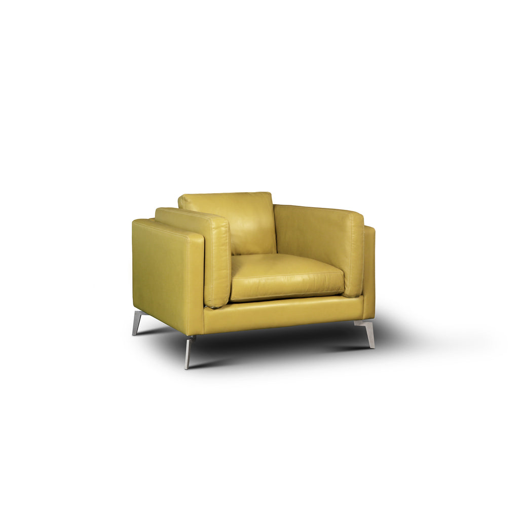 angled view of the Freya Chair by Hand & Grain