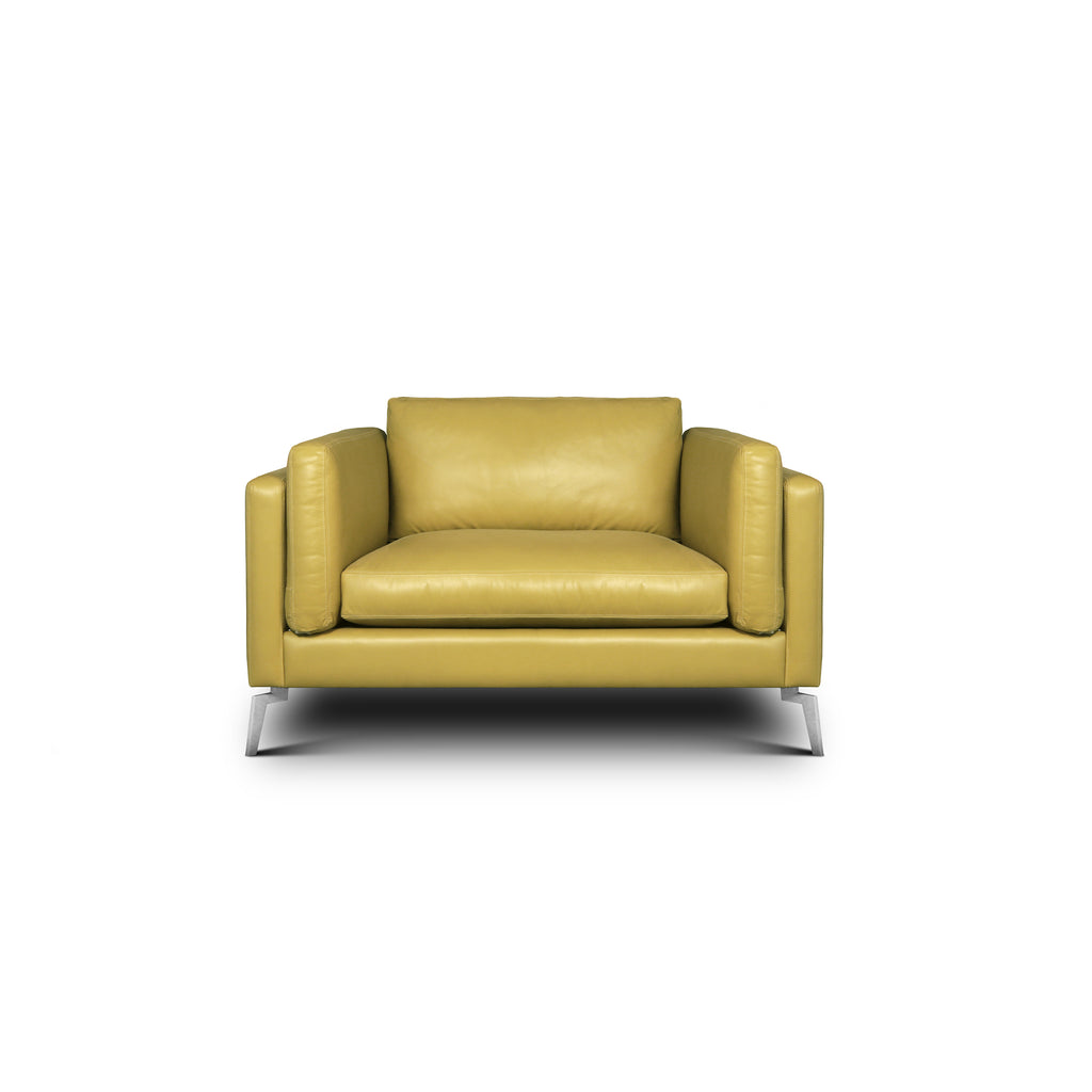 front view of the Freya Chair and a Half by Hand & Grain