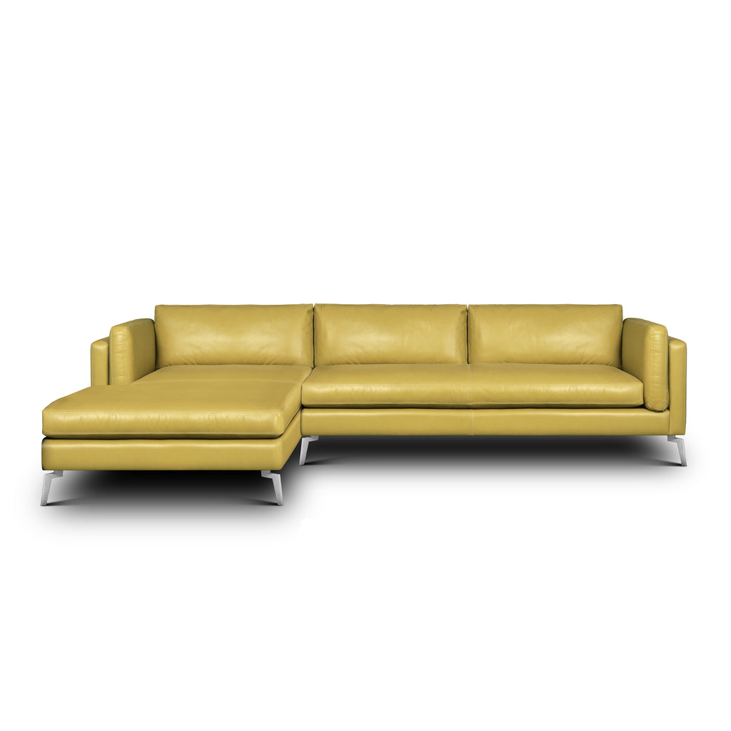 left-side view of the Freya Chaise Sectional by Hand & Grain