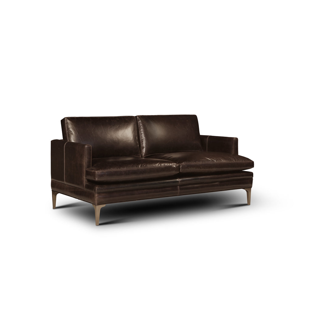 angled view of the Langdon Loveseat by Hand & Grain