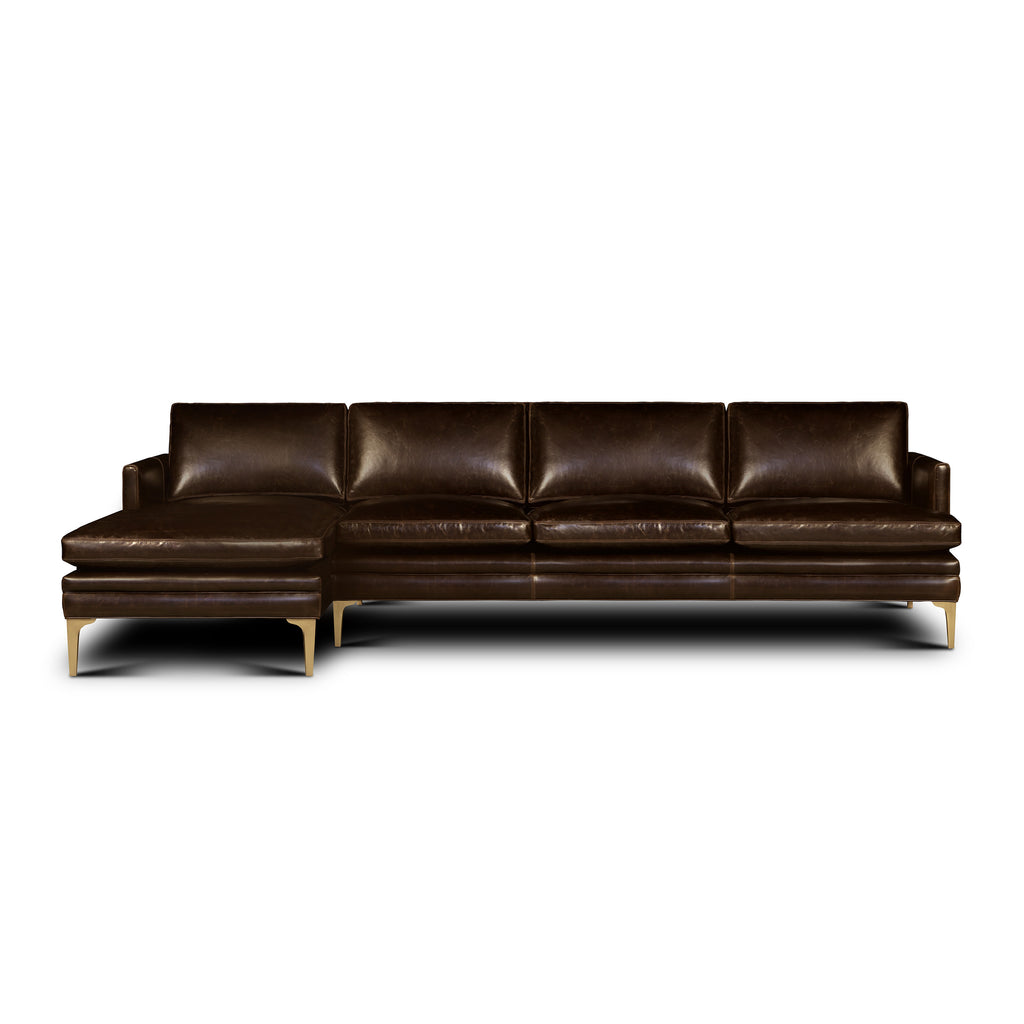 left-side view of the Langdon Chaise Sectional by Hand & Grain